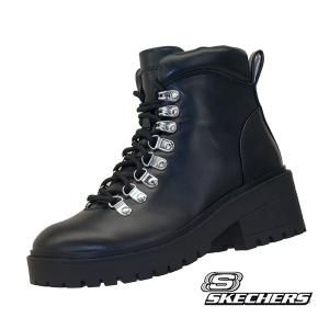 スケッチャーズ SKECHERS Teen Spirit - WESTERN CHICK 厚底 167293 BBK サイドファスナー ワークブーツ 黒 レディース