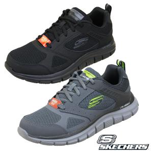 スケッチャーズ SKECHERS  TRACK - SYNTAC 232398W BBK CHAR トラック シンタック ワイドフィット カジュアル 幅広 スニーカー メンズ