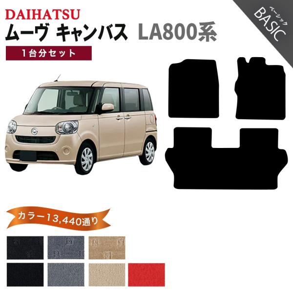 【ポイント5倍】ダイハツ ムーヴ キャンバス LA800系 1台分セット フロアマット カーマット【...