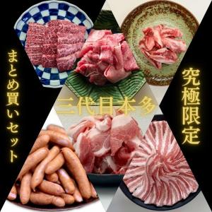 肉ギフト グルメセット 福袋 肉 送料無料 三代目本多 究極限定まとめ買いセット たっぷり合計3,500g 焼肉 和牛