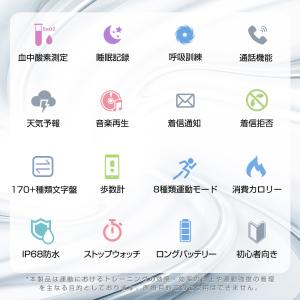 スマートウォッチ 通話機能付き 1.7インチ大...の詳細画像1