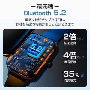 スマートウォッチ 通話機能付き 1.7インチ大...の詳細画像5