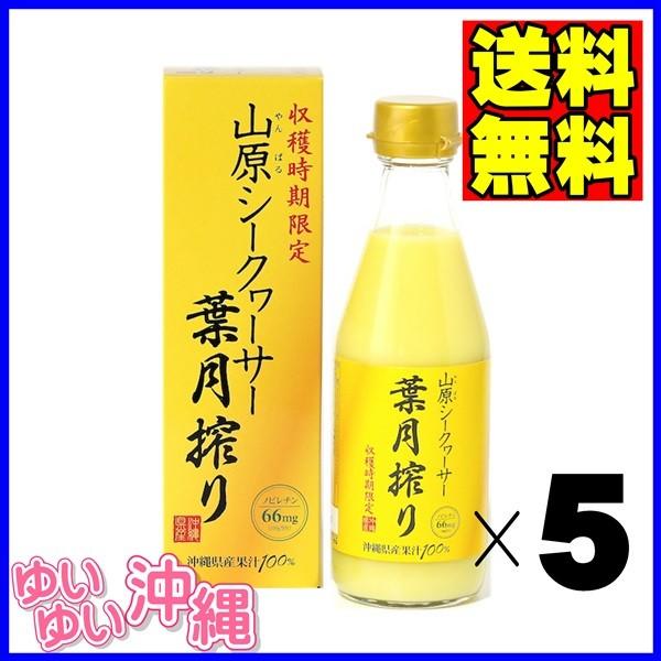 山原シークワーサー 葉月搾り 果汁100％ 300ml×５本 (沖縄産 青切り シークヮーサー ジュ...