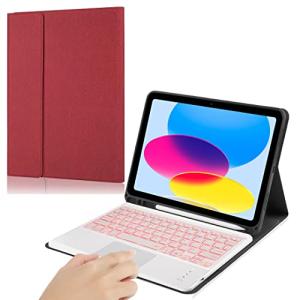 iPad10キーボードケース 2022秋発売のiPad第十世代10.9インチキーボードカバー 脱着式...