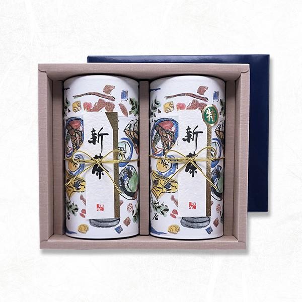 新茶200g缶入・特上新茶 200g缶入 S-4　お中元 お茶 緑茶 日本茶 プレゼント 贈り物 ギ...
