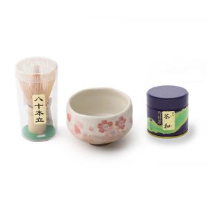 お抹茶セット 茶碗・茶筅・茶和 20g缶入　敬老の日 茶道具セット