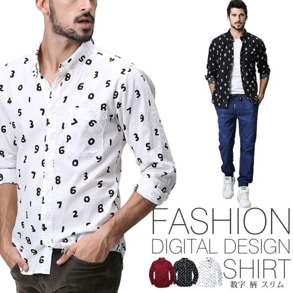 予約販売 カジュアル シャツ メンズ コットンシャツ 長袖シャツ 春夏秋 水玉模様 ドット カジュア...