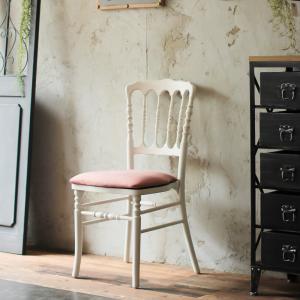 L222 フランスアンティーク ブラックフレームナポレオンチェア 椅子 (2