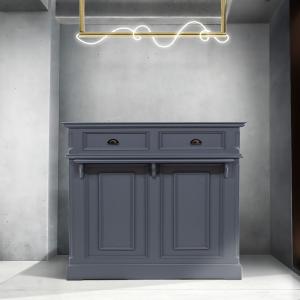 レセプションカウンター幅125【ブラック】受付カウンター 受付台 案内