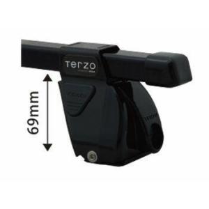 NV350キャラバン E26（ハイルーフのワイド幅） TERZO ルーフキャリア フット＋バー+取付...