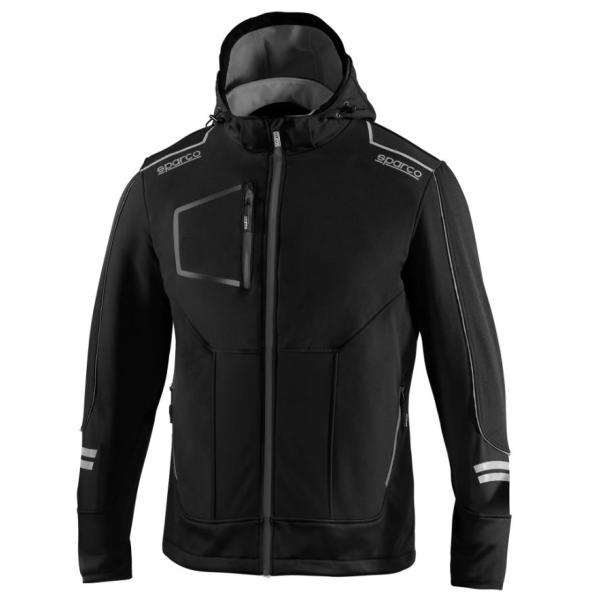 SPARCO（スパルコ） ソフトシェルジャケット TECH SOFTSHELL ブラック XSサイズ