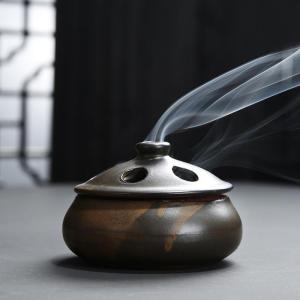香炉 お香立て 線香立て お香たて 陶器 丸香炉 仏壇用香炉