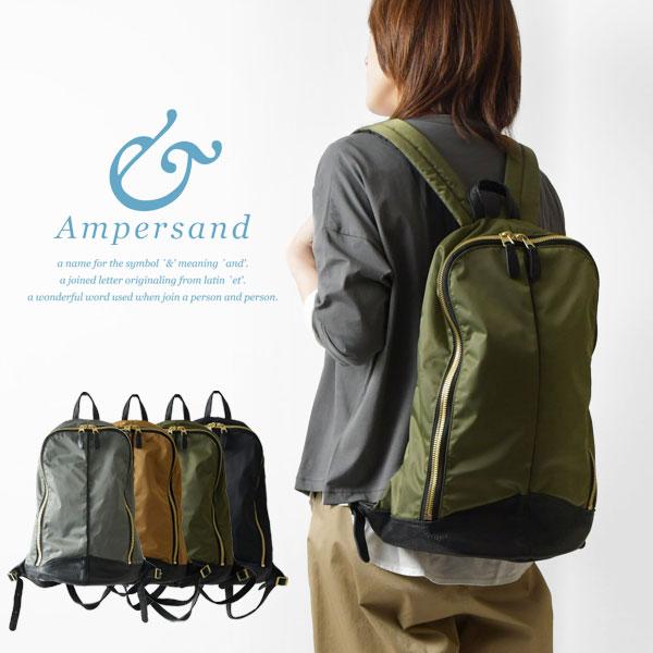 リュックサック Ampersand アンパサンド Nylon Leather Backpack / ...