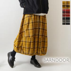 SALE 40%OFF BARNDOOR バーンドア モール チェック バルーンスカート(1175107h)レディース 秋 冬 コクーンスカート ゆったり 体型カバー ワイド フレア Aライン｜matilda