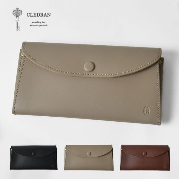 ポイント10倍 財布 レディース CLEDRAN クレドラン エンロシリーズ ポーチ型 レザー長財布...