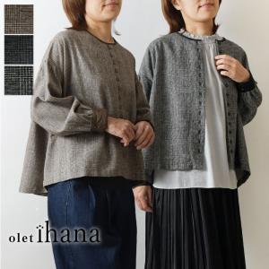 SALE 40%OFF olet ihana オレットイハナ (BARNDOOR バーンドア) グレンチェック ブラウス (1173085g)レディース 秋 冬 北欧 羽織 ジャケット ナチュラル 服｜matilda