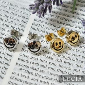 10%OFFクーポン ピアス レディース LUCIA ルチア 粒ニコちゃん ピアス 9233 アクセサリー イヤリング スマイル おしゃれ かわいい 大人可愛い シンプル｜matilda