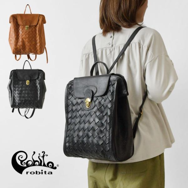 リュック レディース robita ロビタ ロビータ メッシュ×クロコ型押し レザー リュック AN...