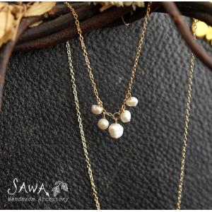 10%OFFクーポン ネックレス SAWA サワ 14kgf 淡水パール ネックレス 14k-n-2｜matilda