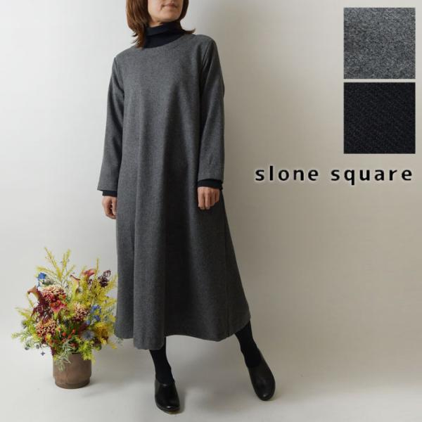 10%OFFクーポン ワンピース レディース slone square スロンスクエア ウール メラ...
