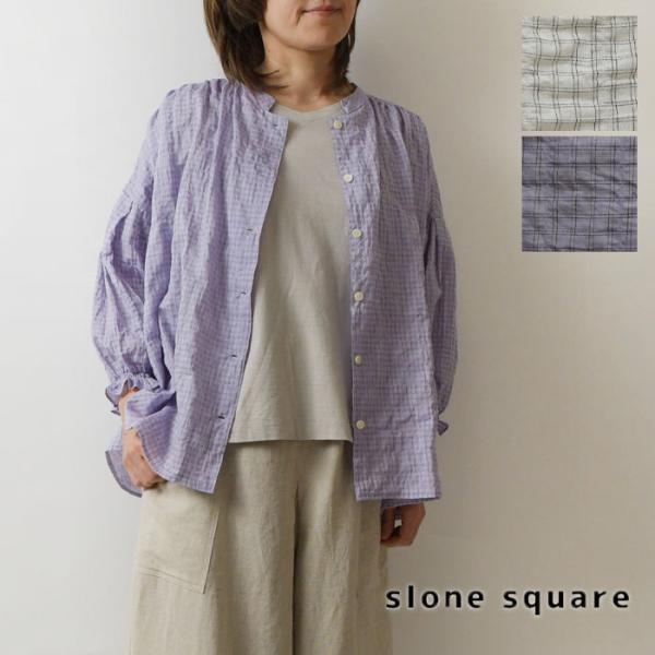 10%OFFクーポン ブラウス レディース slone square スロンスクエア コットン スタ...
