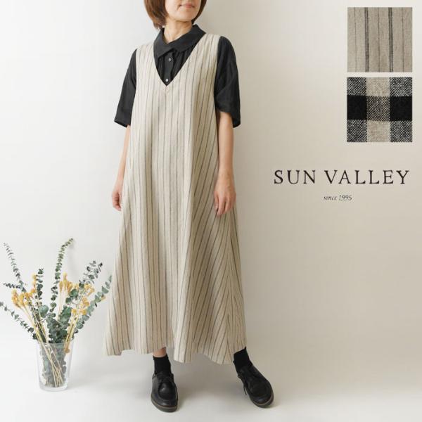 10%OFFクーポン ワンピース レディース SUN VALLEY サンバレー コットン リネン 平...