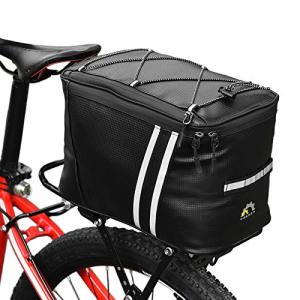 Lixada 自転車トランクバッグ 自転車ラック リアキャリアバッグ 7L/12L 自転車通勤バッグ 防水 自転車ラックバッグ レインカバー付き｜matildashouzi