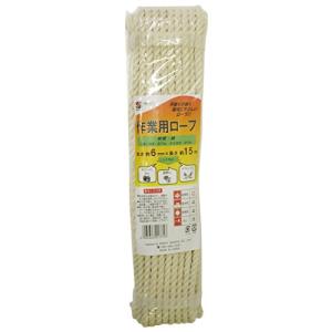 三友産業 作業用ロープ 綿 6mm×15m HR-1775