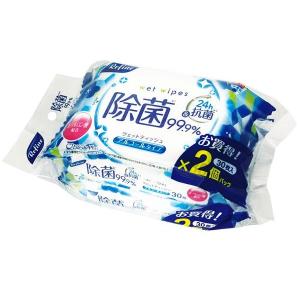 (送料無料)(まとめ買い・ケース販売)リファイン アルコール除菌 おでかけ ウェットティッシュ（30枚×2個入）（36個セット）/ ライフドウプラス｜matinozakka