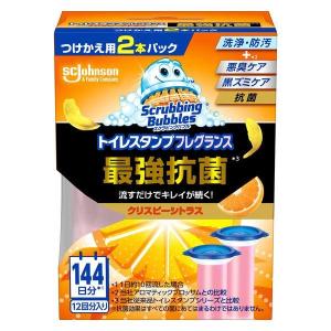 スクラビングバブル トイレスタンプ 最強抗菌 クリスピーシトラス 詰替え用（2本入）/ ジョンソン｜matinozakka