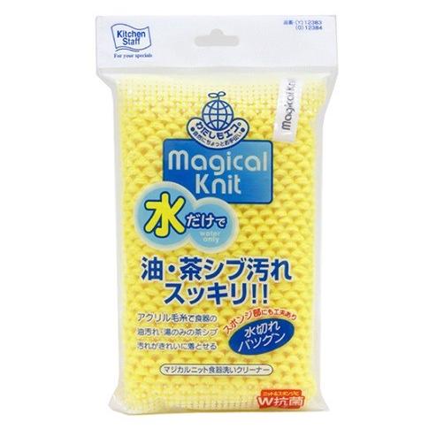 マジカルニット 食器洗いクリーナー イエロー（1個入）/ 東和産業