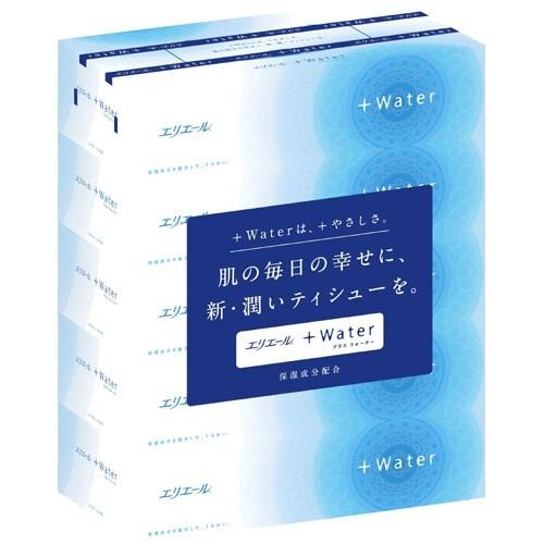 エリエール プラスウォーター(+Water) ティシュー（5箱パック）/ 大王製紙
