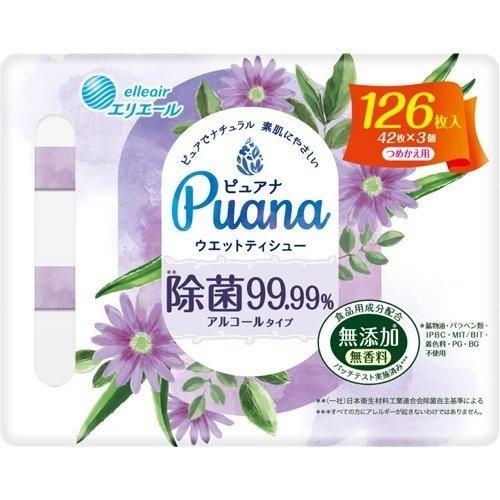 エリエール Puana(ピュアナ) ウエットティシュー 除菌99.99％ アルコール つめかえ用(4...