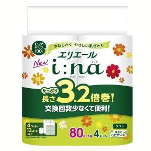 エリエール イーナ トイレットティシュー 3.2倍巻 ダブル（4ロール）/ 大王製紙