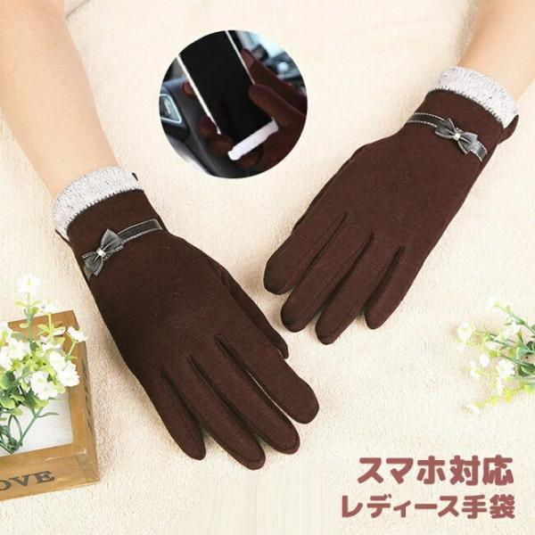 スマホ手袋　レディース　裏起毛　婦人　大人用　防寒　雑貨　タッチパネル対応　メール便　送料無料