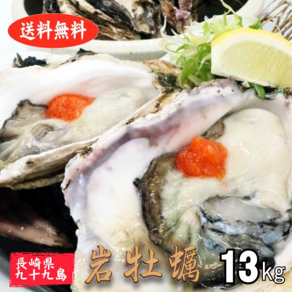 岩牡蠣 殻付き牡蠣 産地直送 長崎県 九十九島産 13kg 大きさ無選別 生食用 送料無料 旬 活 ...