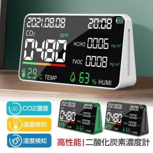 二酸化炭素濃度計 CO2センサー CO2マネージャー co2濃度計 二酸化炭素計測器 空気質検知器 温度 湿度 USB充電 三密 換気 濃度測定 おすすめ 領収書 送料無料