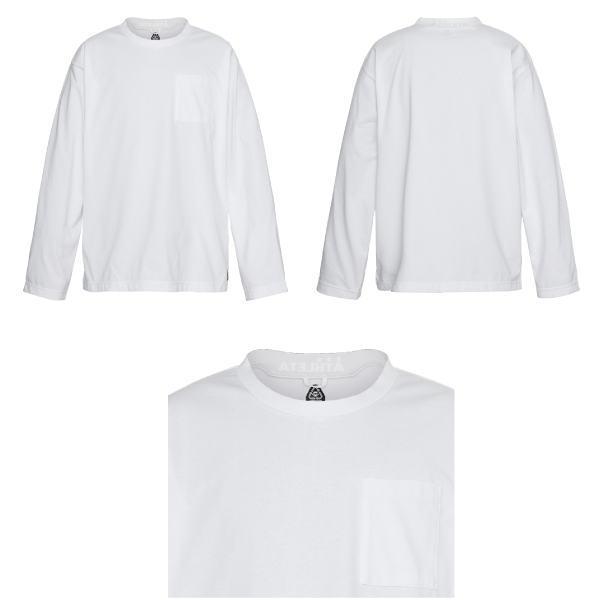 アスレタ　L/S　ポケ付ワイドＴシャツ　09006-WHT　フットサルウェア