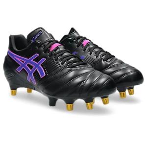 アシックス ASICS　LETHAL RELENTLESS　1111A259-002　ラグビースパイク　ワイドモデル(幅広タイプ)　取替式　ブラック×コバルトバースト(パープル)