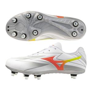 ミズノ MIZUNO ワイタンギ CLUB(ラグビー) R1GA261054 ラグビースパイク スーパーワイド(4E) 54：ホワイト×オレンジ×イエロー