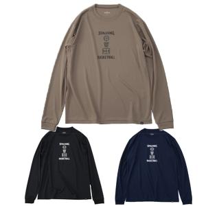 スポルディング ロングスリーブTシャツ バスケットボールモチーフ SMT191120 長袖 バスケットボールウェア