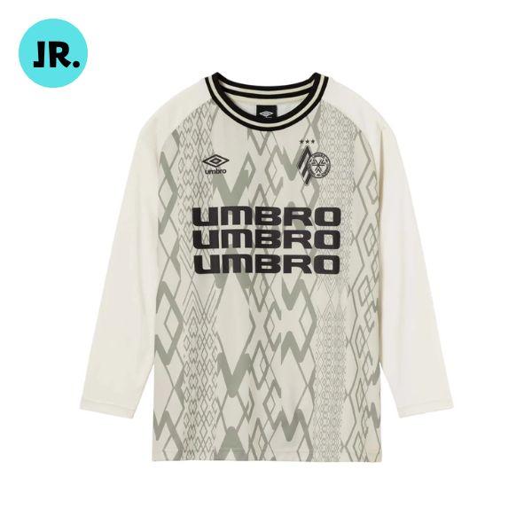 メール便発送可　アンブロ　ジュニアグラフィック長袖プラクティスシャツ　UF5FLS50J-BG00　...