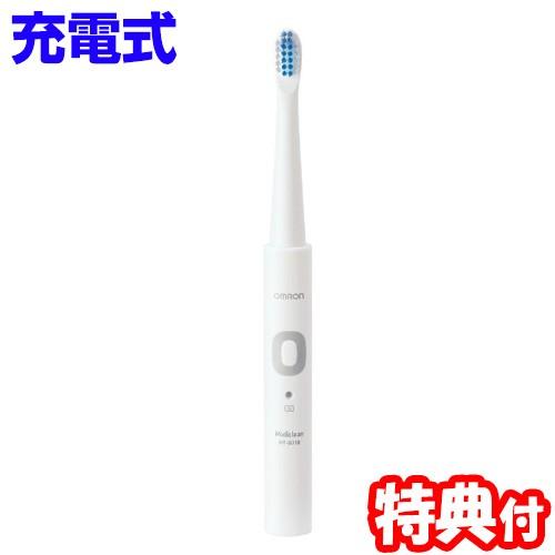 オムロン 音波式電動歯ブラシ 充電式 HT-B318-W ホワイト 電動ハブラシ 充電式電動歯ブラシ...
