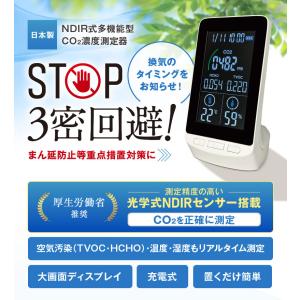 TV紹介 日本製 NDIR式 多機能CO2濃度...の詳細画像1