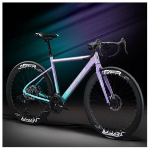 700C エアロロードバイク アルミロードバイク デュアルコントロールレバー 24/27/30 段変速 初心者 エアロバイク ドロップハンドル 50mmアルミ合金三層エアロリ｜matsuda-yonyon-store