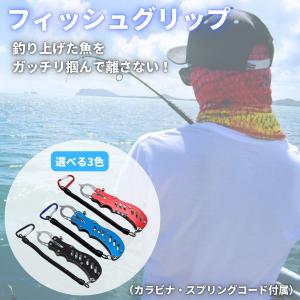 ステンレス 釣り具 カラビナ付き フィッシュキャッチャー 魚掴み フィッシュグリップ 釣り フィッシングプライヤー グリップ 防サビ