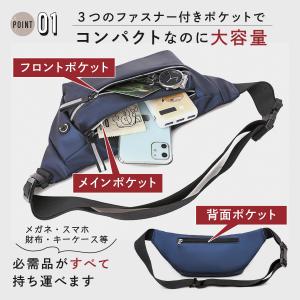 ウエストポーチ 仕事用 小さい 防水 軽い お...の詳細画像1
