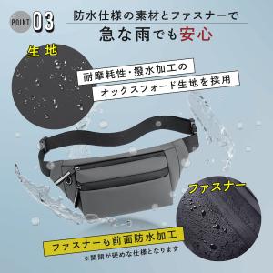 ウエストポーチ 仕事用 小さい 防水 軽い お...の詳細画像3