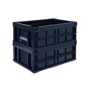 松本産業 折りたたみコンテナ フタ付き 150L ブラック ( F150BL