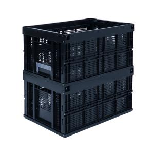 松本産業 折りたたみコンテナ 150L ブラック ( 150BL ) カードホルダー